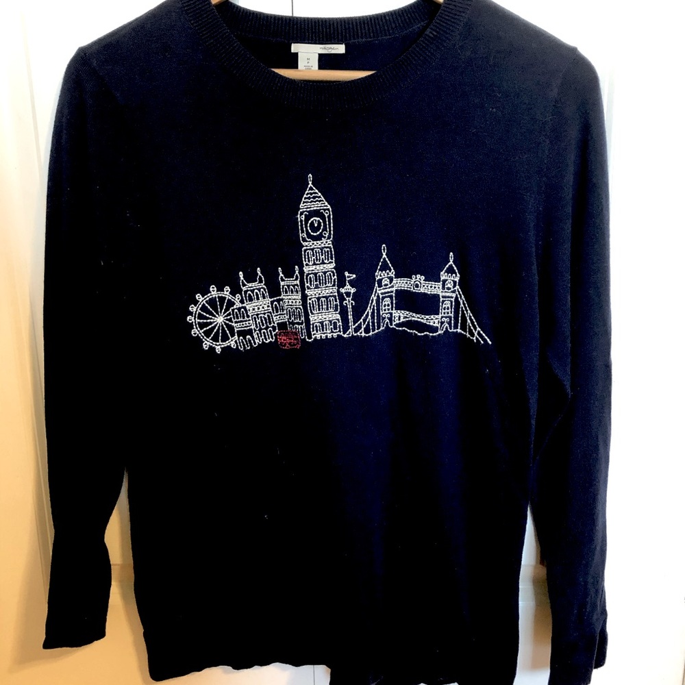 Halogen embroidered London sweater